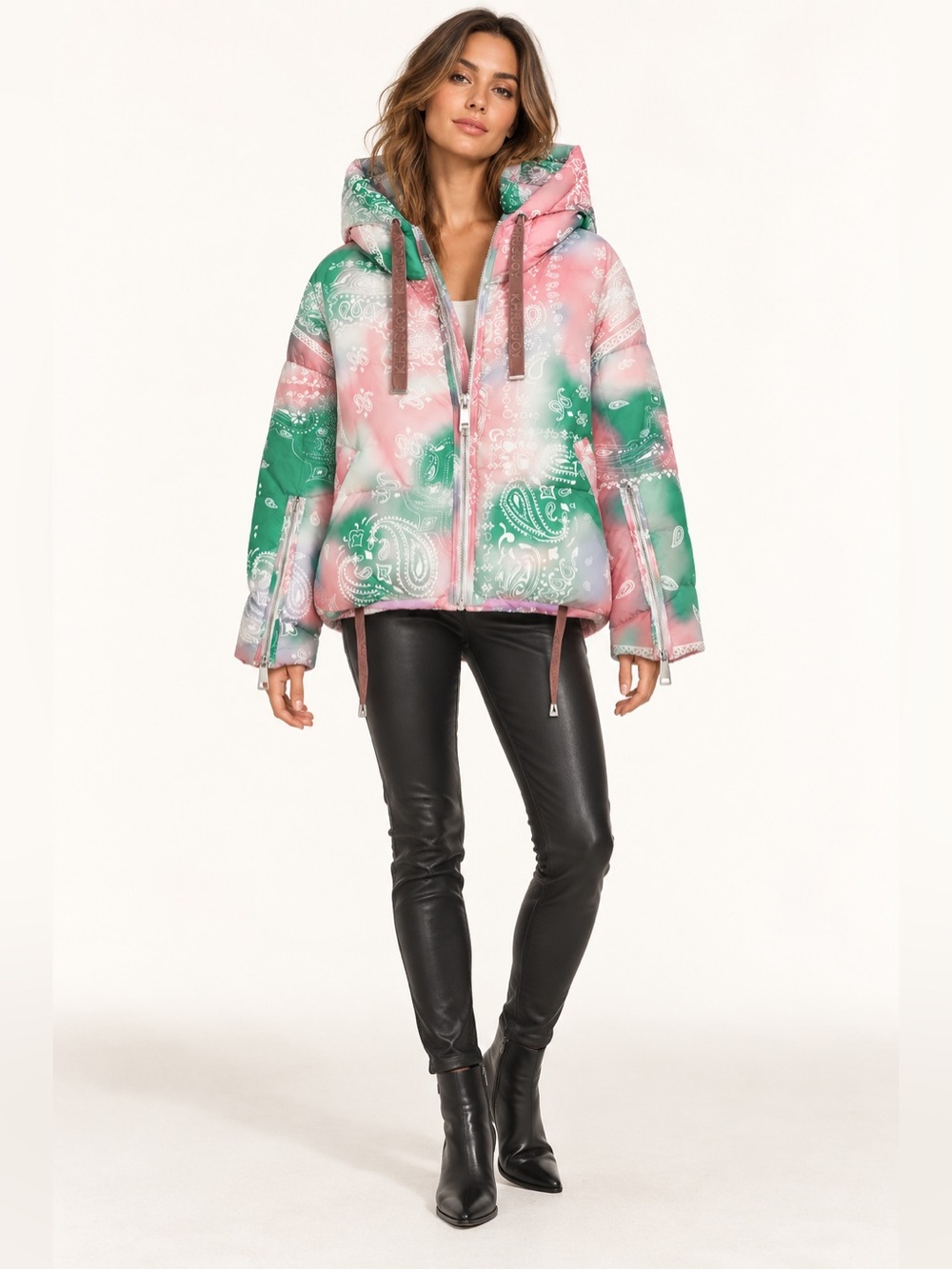 KHRISJOY Puff Khris Bandana Quilted Shell Jacket ~ NWOT Size 1 ~ MED MSRP $2200